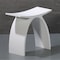 Alfi Brand Arched White Matte Solid Surface Resin Bathroom / Shower Stool ABST77 - alternate 1